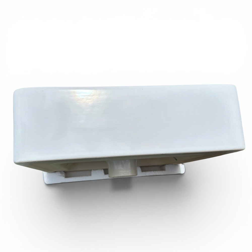 Signature Hardware Hibiscus White Square Fireclay Vessel Bathroom Sink NIB - Picture 5 of 8